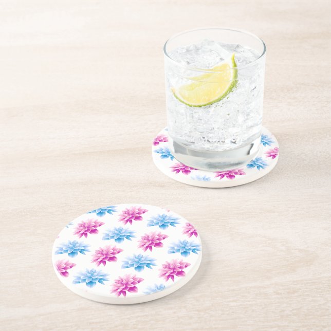 Rosa Dahlia, Blue Dahla, Blommönster, blommor Underlägg (Sidan)