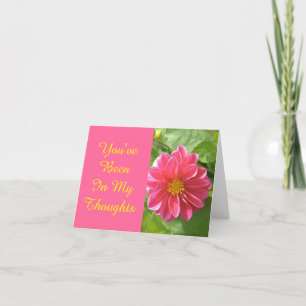"ROSA DAHLIA/ DIG HAR VARIT I MIN TANKAR" KORT
