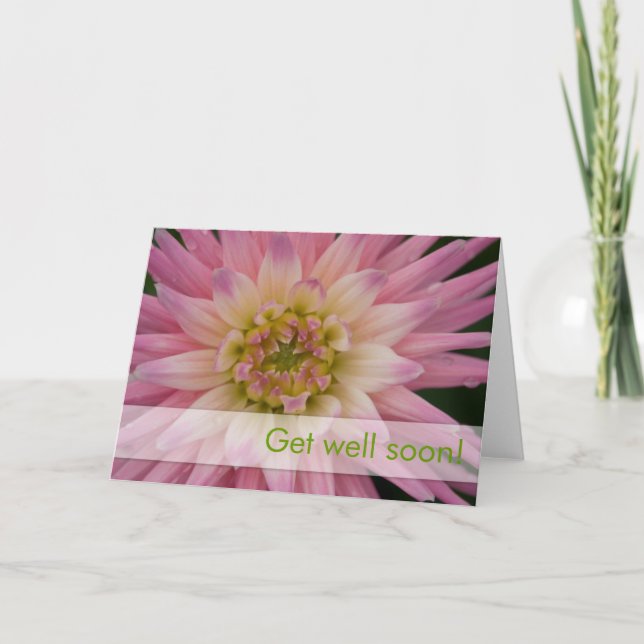 Rosa Dahlia •, Få det väl kortet Kort (Framsida)