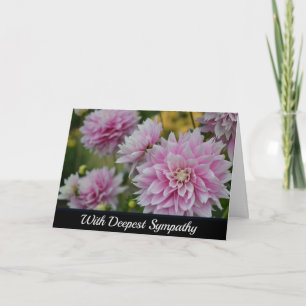 Rosa Dahlia Flowers vid RHS Garden Wisley Sympathy Kort