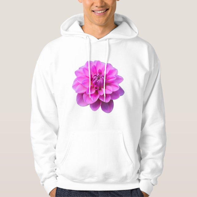 Rosa Dahlia (isolerad) Sweatshirt Med Luva (Framsida)