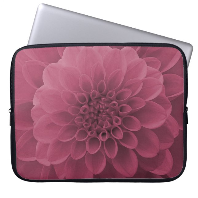 Rosa Dahlia Laptop Fodral (Framsidan)