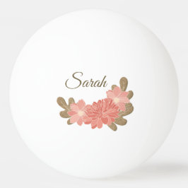 Rosa Dahlia med namn Pingisboll