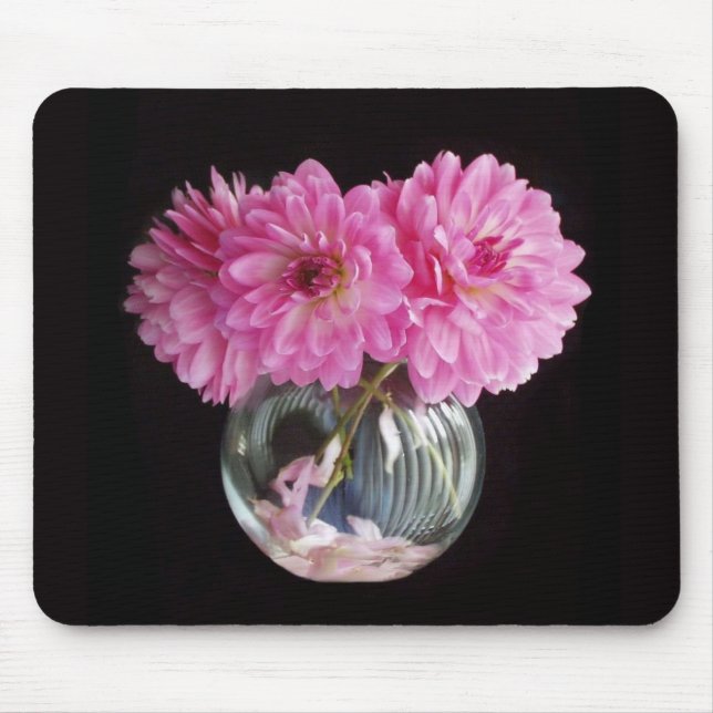 Rosa Dahlia Mousepad Musmatta (Framsidan)