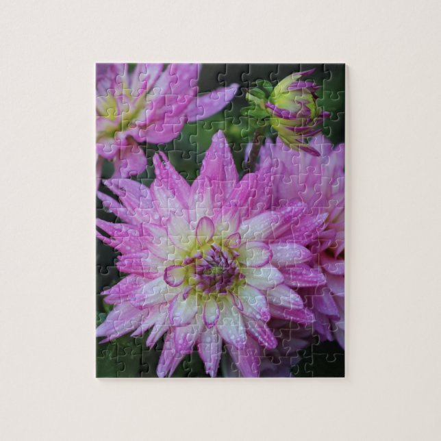 Rosa Dahlia Puzzle Pussel (Vertikal)