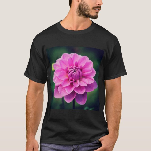 Rosa Dahlia Tee Shirt (Framsida)