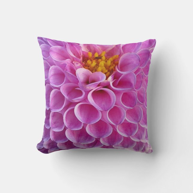 Rosa Dahliablommafoto Kudde (Framsida)