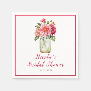 Rosa Dahlias Mason Burk Möhippa Pappersservett