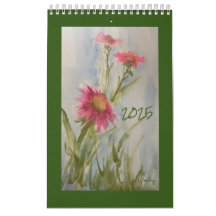 Rosa Daises 2025 Blommigt Calendar