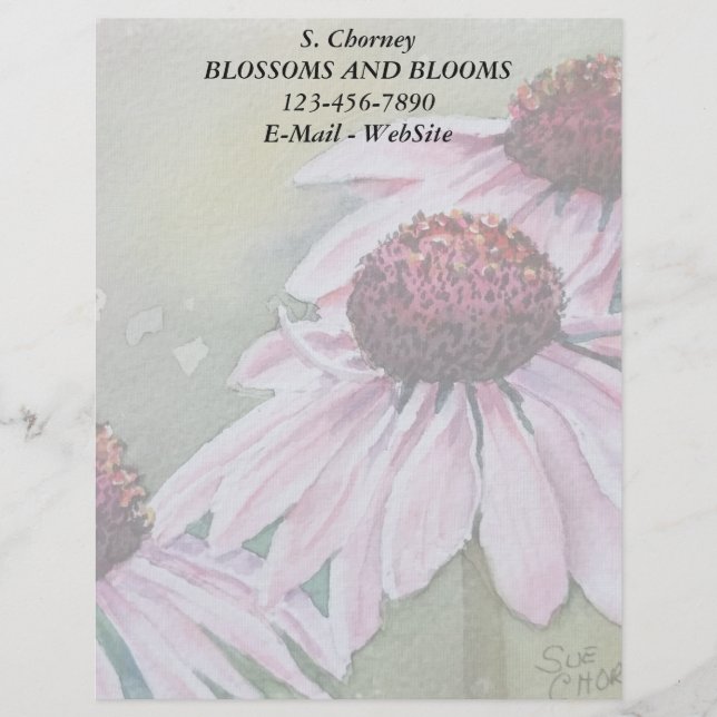 ROSA DAISY ANPASSADE LETTERHEAD BREVHUVUD (Framsida)
