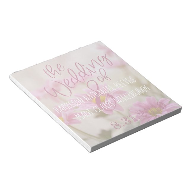 Rosa Daisy Anteckningsblock Romantic Flowers (Vinklad)