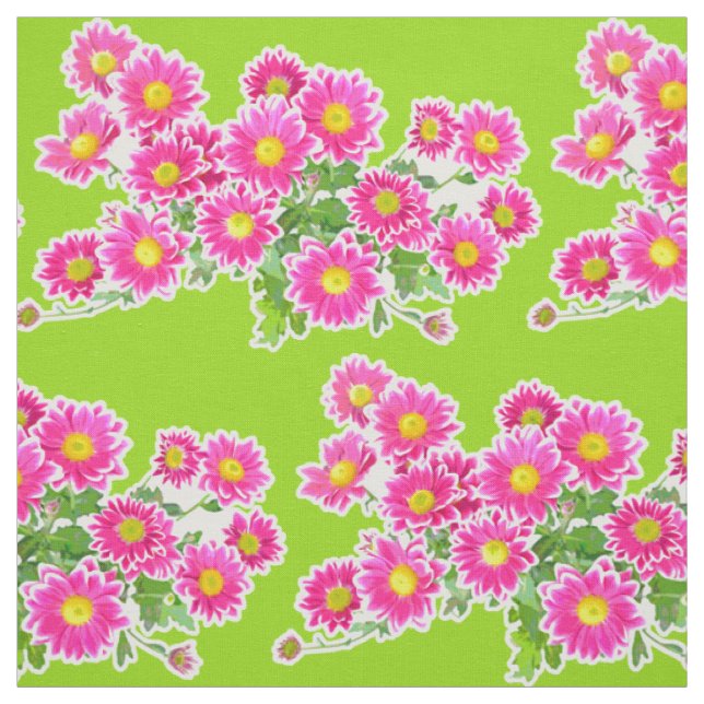 Rosa Daisy / Asters Bouquet + dina idéer Tyg (Provkarta)