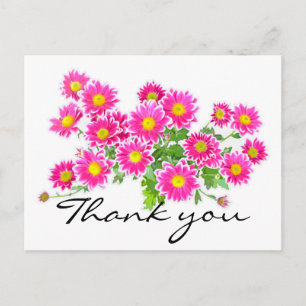 Rosa Daisy / Asters Bouquet + dina idéer Vykort