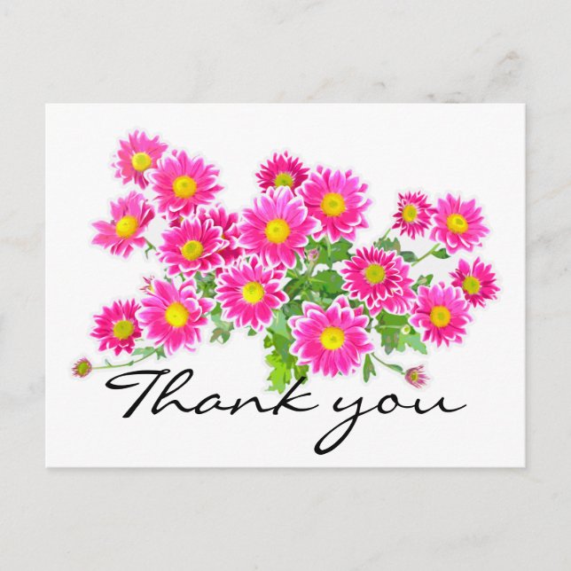 Rosa Daisy / Asters Bouquet + dina idéer Vykort (Framsida)