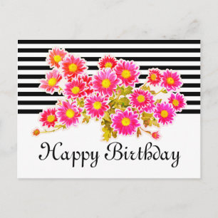 Rosa Daisy / Asters Bouquet + dina idéer Vykort