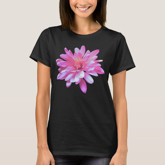 Rosa daisy, återställ blommigt t shirt (Framsida)