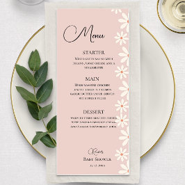 Rosa Daisy Baby Shower-meny Meny