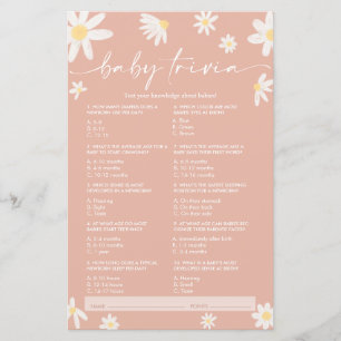 Rosa Daisy Baby Trivia, babyvisningsspel