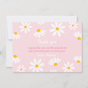 Rosa Daisy Birthday Tack Kort