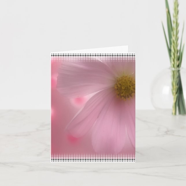 Rosa Daisy Blank Notecard Kort (Framsida)