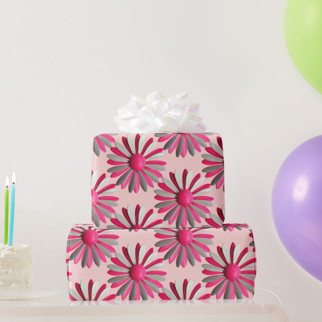 Rosa Daisy Blomma Brosch Vår Sommar Trädgård Bröll Presentpapper (Festgåvor)