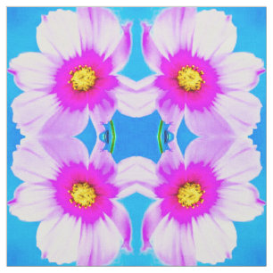 Rosa Daisy Blues Fabric Tyg