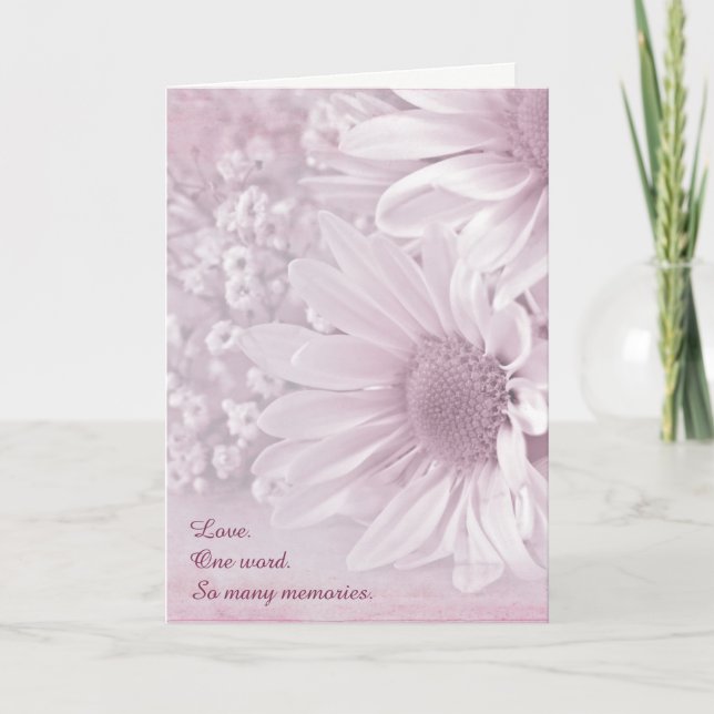 Rosa  Daisy bouquet Kort (Framsida)