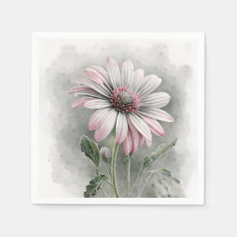 Rosa Daisy Cocktail Napkins Pappersservett