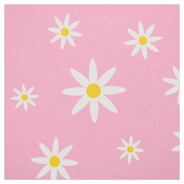 Rosa Daisy Fabric Tyg (Provkarta)