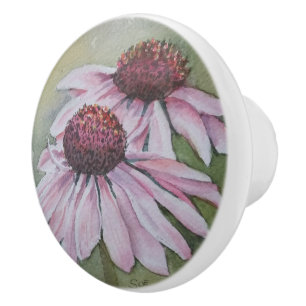 ROSA DAISY FLOWER CERAMIC KNOB KNOPP