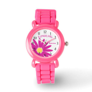 Rosa Daisy Flower Girl Armbandsur