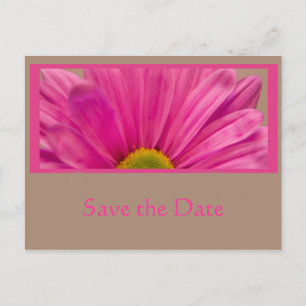Rosa Daisy Flower Spara datum meddelande Vykort
