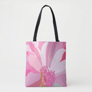 Rosa Daisy Flower Tygkasse