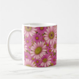 Rosa Daisy Flowers Kaffemugg