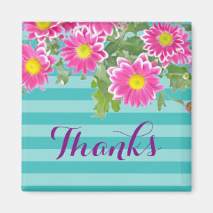 Rosa Daisy Flowers on Turcos Rand "Tack" Magnet