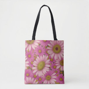 Rosa Daisy Flowers Tygkasse