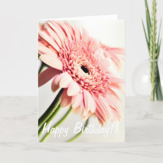 Rosa Daisy födelsedagskort Kort