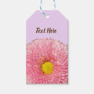 Rosa Daisy Fotogåva av blomma Anpassningsbar Märkr Presentetikett