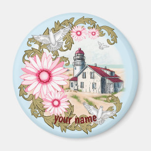 Rosa Daisy fyr, magnet