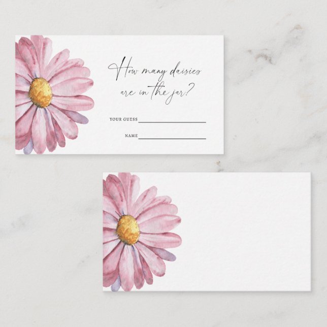 Rosa Daisy - Gissa hur många daisy som spelar Tilläggskort (Fram/baksida)