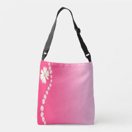 Rosa Daisy Gradient Blommig Estetisk Design Axelväska