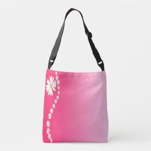 Rosa Daisy Gradient Blommig Estetisk Design Axelväska
