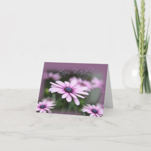 Rosa Daisy Grattis på födelsedagen Kort
