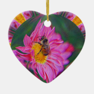 Rosa Daisy Humla Abstrakt Art Ornament
