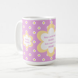 Rosa Daisy-kedja 45 cl Klassisk Kaffemugg