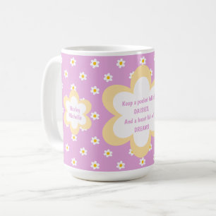 Rosa Daisy-kedja 45 cl Klassisk Kaffemugg