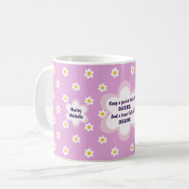 Rosa Daisy-kedja Klassisk Kaffemugg