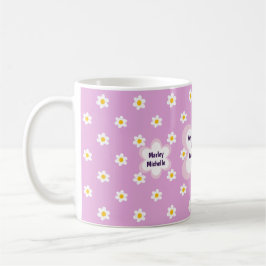 Rosa Daisy-kedja Klassisk Kaffemugg