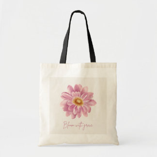 Rosa Daisy Minimalistisk Handväsk - Estetisk Blomm Tygkasse