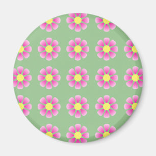 Rosa daisy mönster magnet